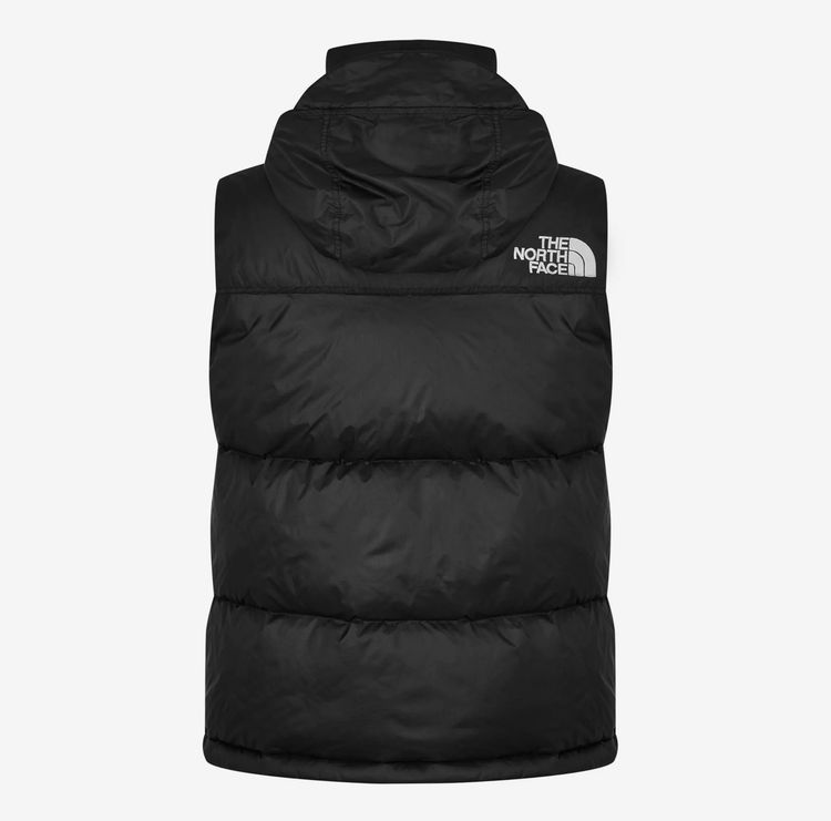 The North Face Black Puffer Vest With Hood sizes  s-2xl imagen 2