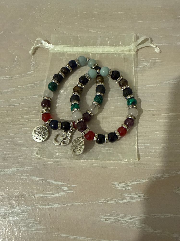 Multicolor Beaded Bracelets With Charms 3