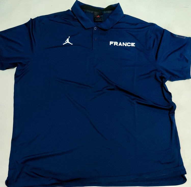 Blue Polo Shirt With France And Jordan Logos