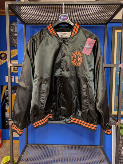 Hartwell Sports Black Satin Varsity Jacket