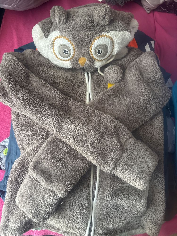 Other Grey Owl-Themed Fleece Hoodie product image