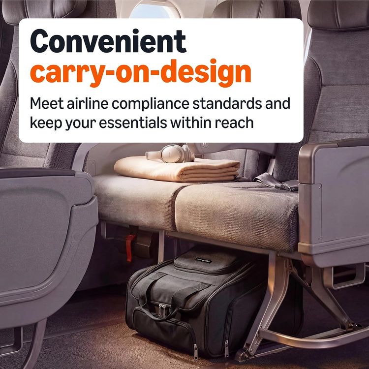 Amazon Basics Black Rolling Carry-On Bag imagen 4