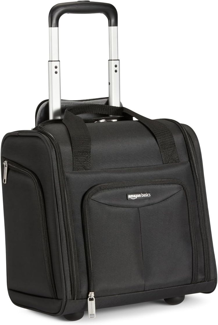 Amazon Basics Black Rolling Carry-On Bag imagen 1