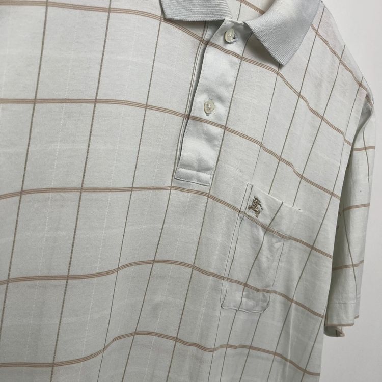 Immagine di Burberry Vintage White Checked Polo Shirt 3