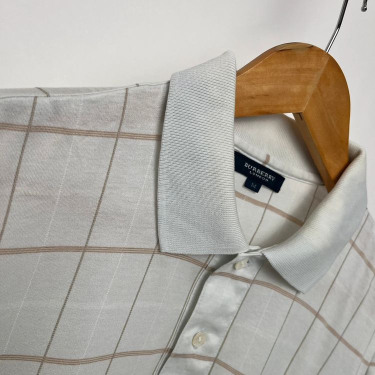 Immagine di Burberry Vintage White Checked Polo Shirt 2