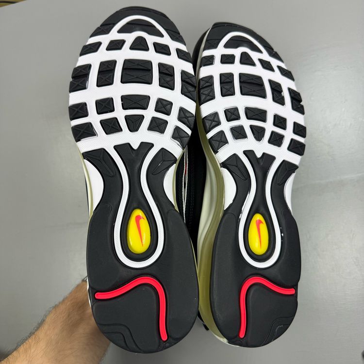 Nike Air Max 98 Size UK 12 Black White Yellow Crimson Men's Trainers 640744-016 image 3