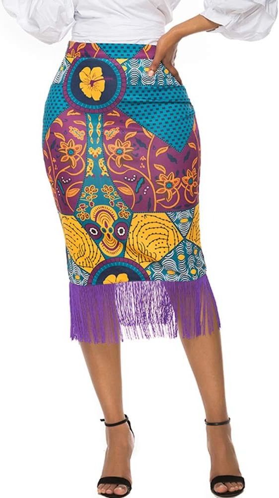 Other Aomei Colorful Patterned Skirt With Purple Fringe product image