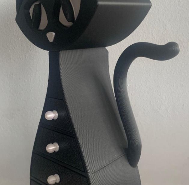 Immagine di Black Cat-Shaped Storage Organizer With Drawers 3