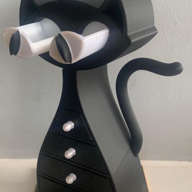 Black Cat-Shaped Storage Organizer With Drawers image 1