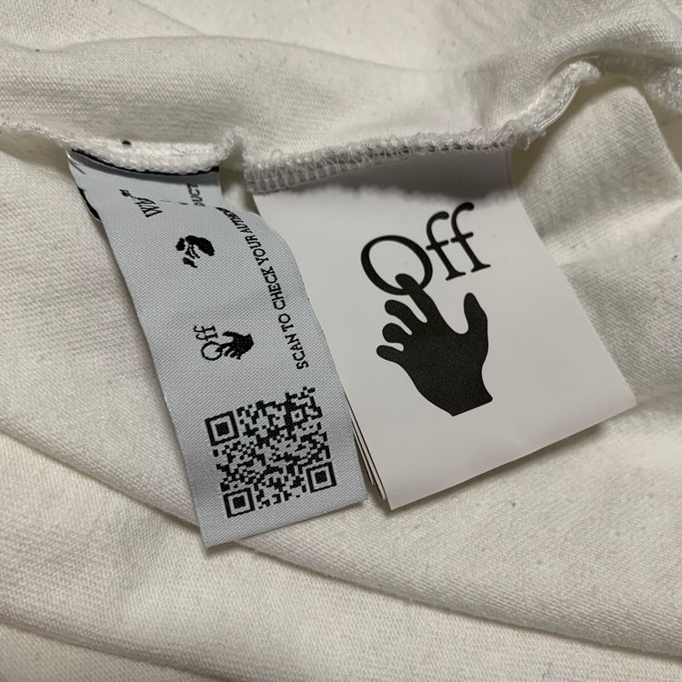 Off White Small Graphic White Tee Virgil Abloh Boxy Fit imagen 4