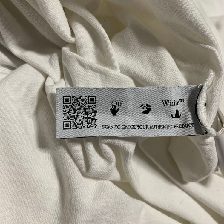 Off White Small Graphic White Tee Virgil Abloh Boxy Fit imagen 10