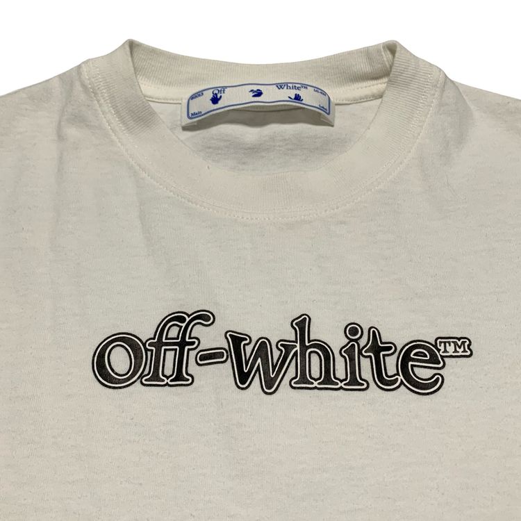 Off White Small Graphic White Tee Virgil Abloh Boxy Fit imagen 3