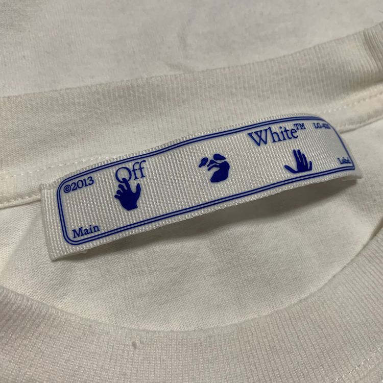 Off White Small Graphic White Tee Virgil Abloh Boxy Fit imagen 2