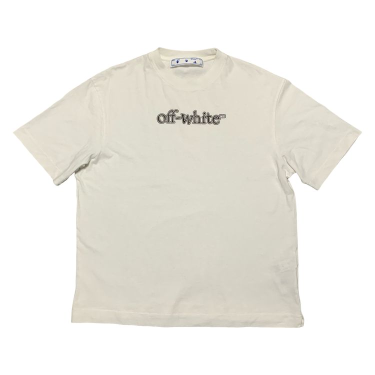Off White Small Graphic White Tee Virgil Abloh Boxy Fit
