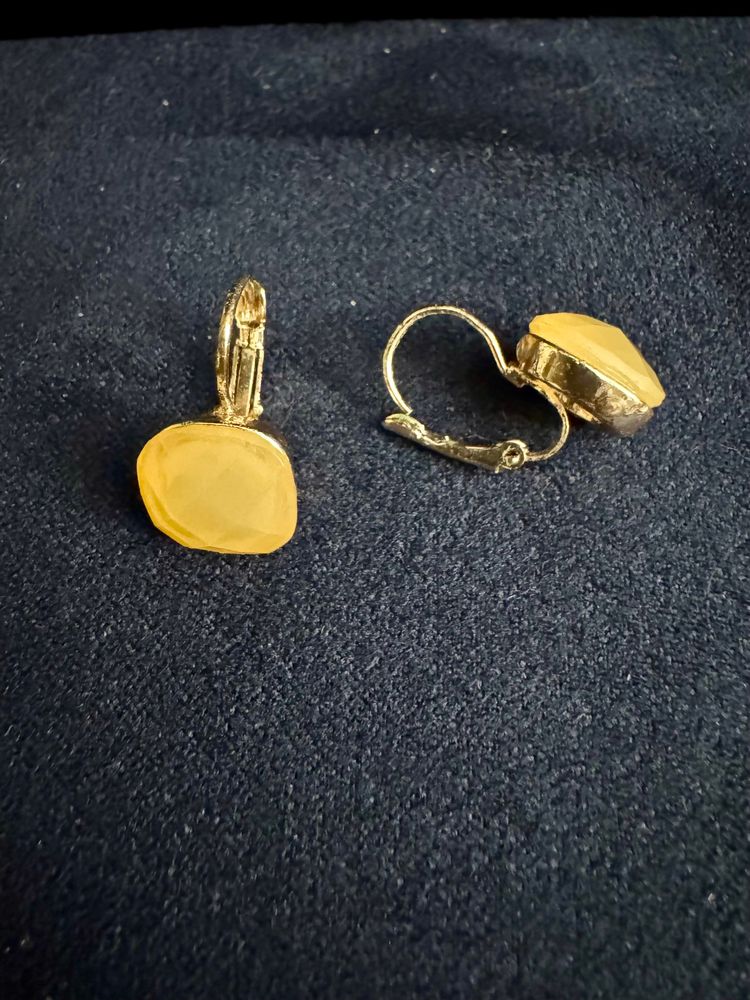 Yellow Gemstone Earrings image 2