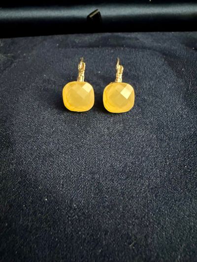 Yellow Gemstone Earrings