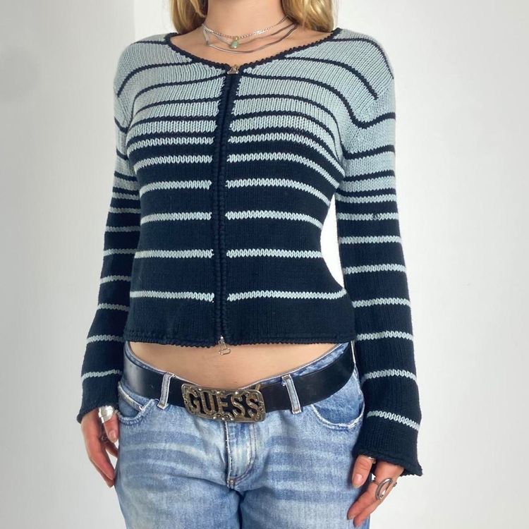 Guess Striped Knit Cardigan