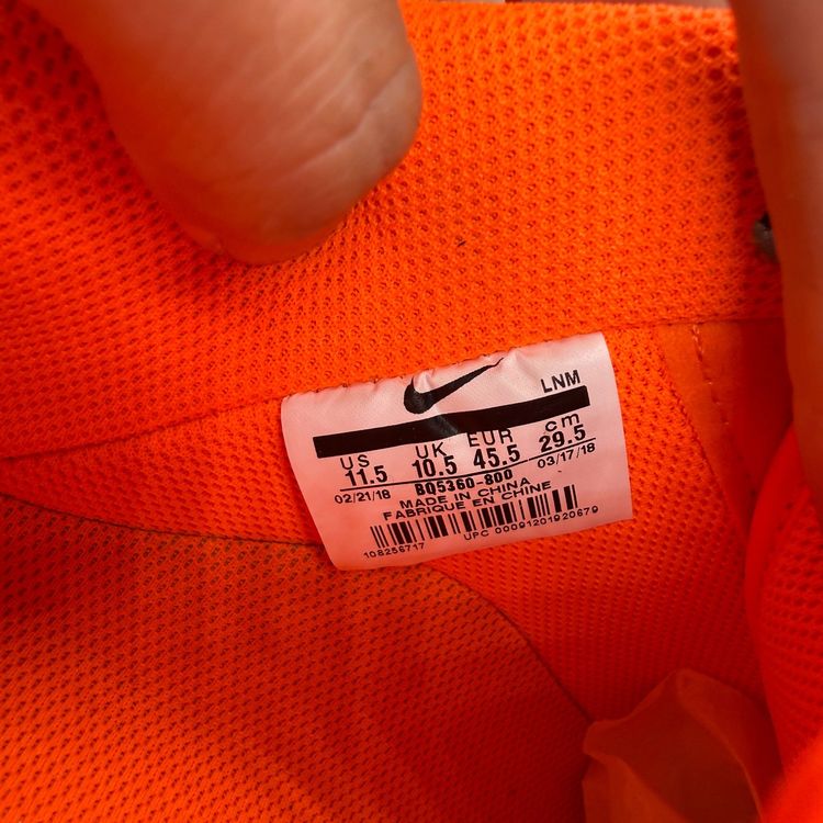 Nike Air Force 1 Low Size UK 10.5 Just Do It Total Orange Trainers BQ5360-800 image 9