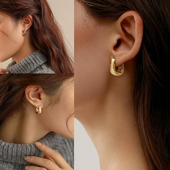 Gold Hoop Earrings 2