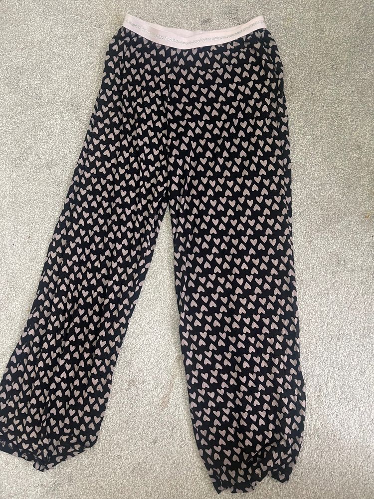 Victoria's Secret PINK black pants with pink heart pattern product image