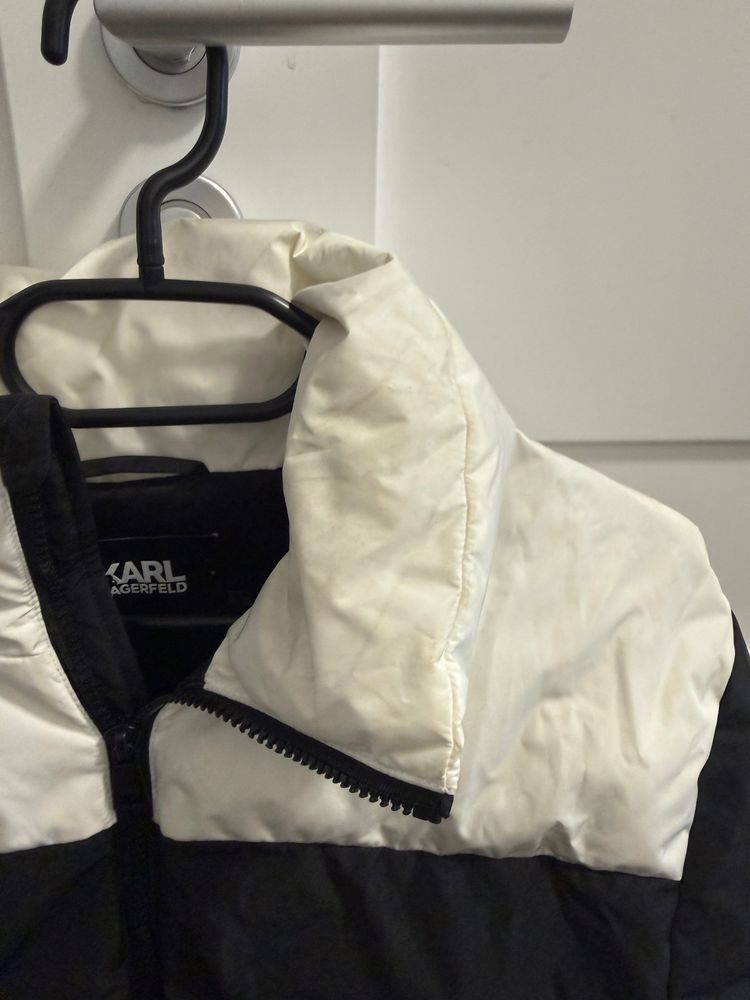 Karl Lagerfeld Black And White Puffer Jacket image 3