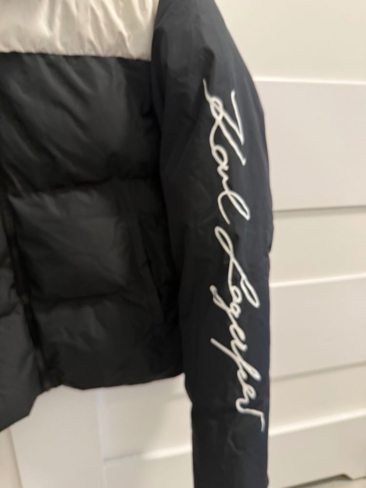 Karl Lagerfeld Black And White Puffer Jacket image 5