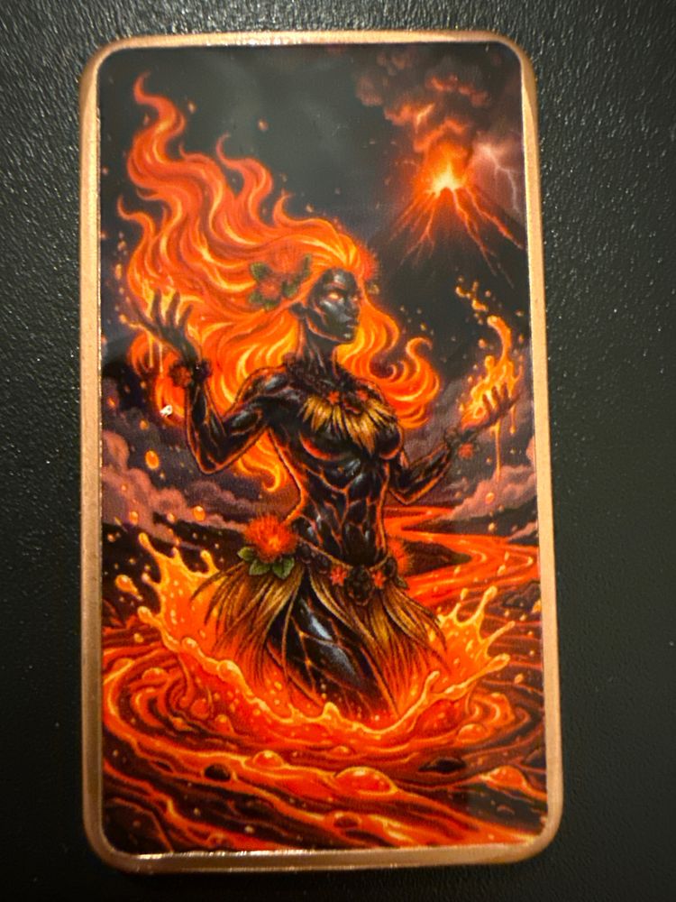 Unbranded Mythological Goddesses Series - Pele Copper Art Bar Hawaiian Volcano Goddess product image