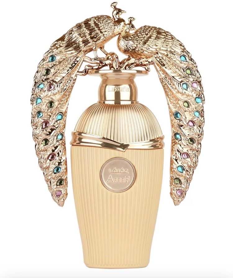 Areej Al Afeef Perfume Lattafa Bottle With Decorative Peacock Design 2