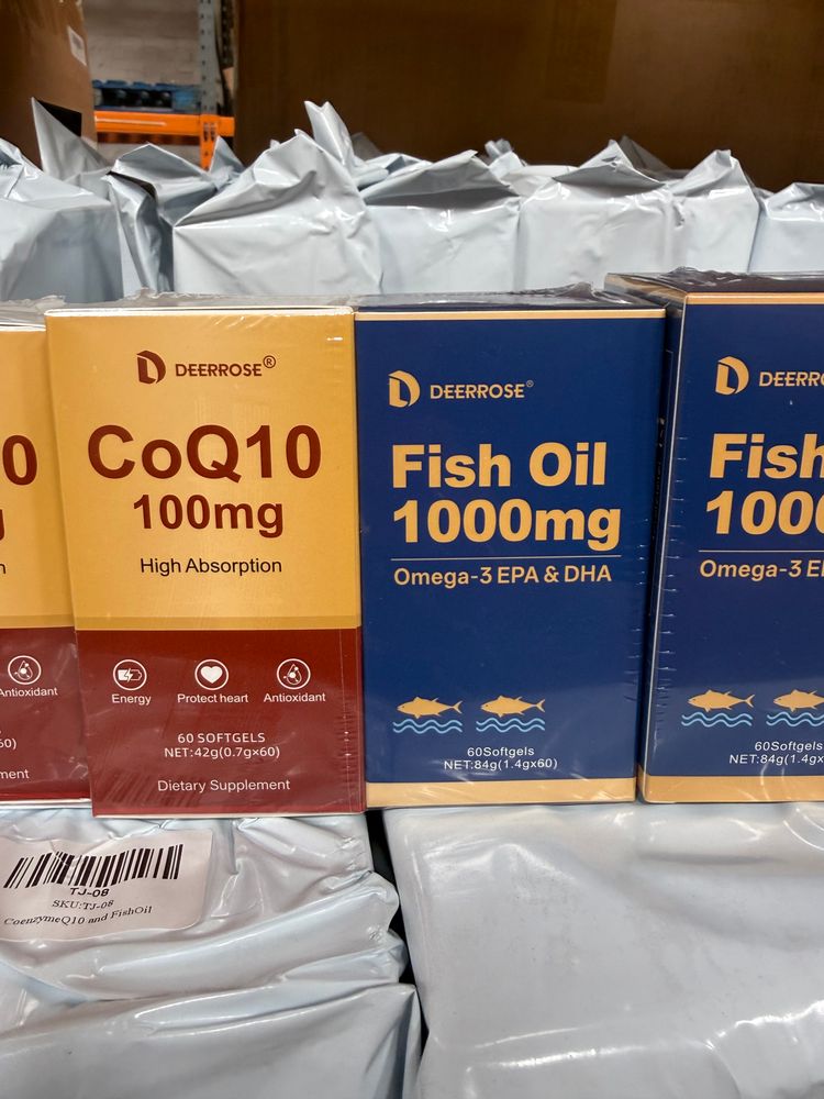 Deerrose Coq10 100Mg And Fish Oil 1000Mg Dietary Supplements