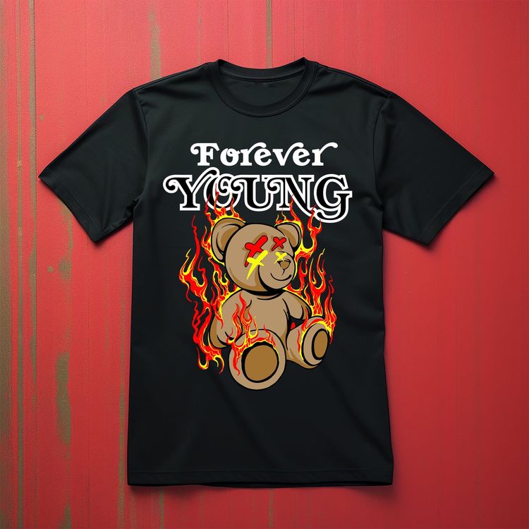 Forever Young Teddy Bear TShirt US image 6