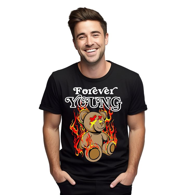 Forever Young Teddy Bear TShirt US image 5