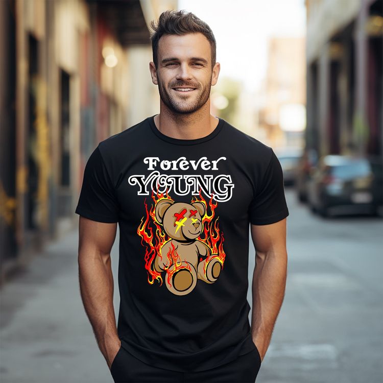 Forever Young Teddy Bear TShirt US image 3