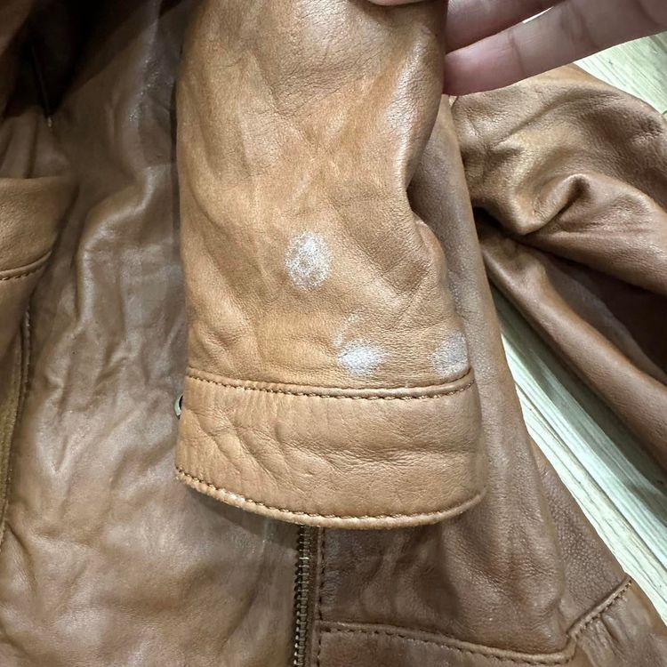 small brown biker jacket imagen 7