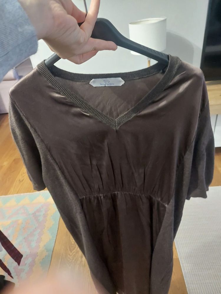 Harmont & Blaine Brown V-Neck Dress product image