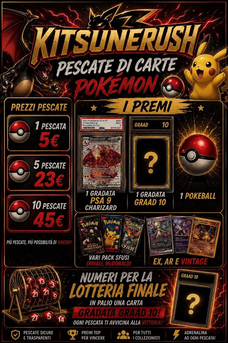 Pokémon 5 pescate, lotteria gradata. product image