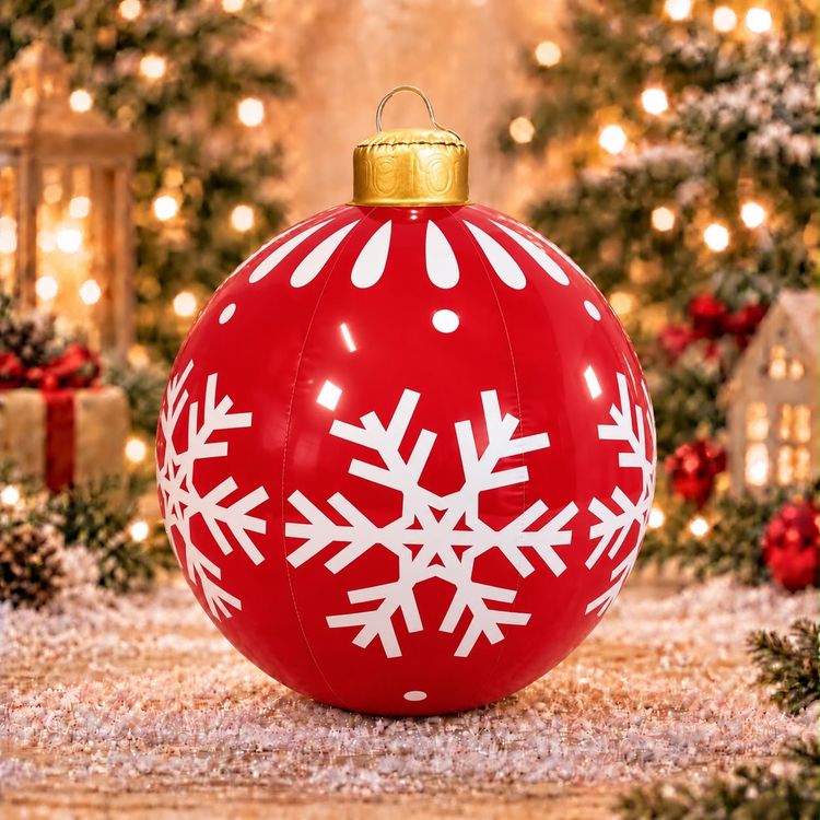 LED Red Christmas Ornament Ball