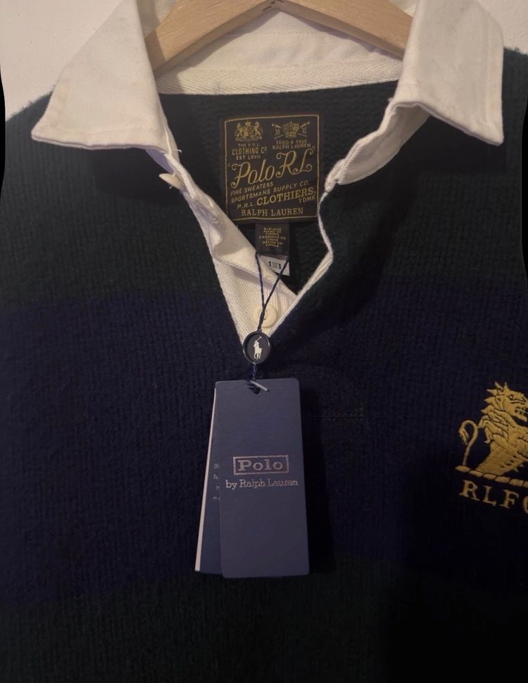 Polo Ralph Lauren RLFC Rugby Sweater 90% Wool 10% Cashmere NWT US S 4