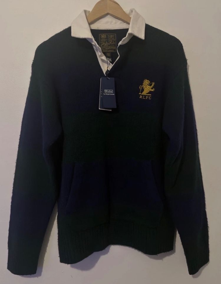 Polo Ralph Lauren RLFC Rugby Sweater 90% Wool 10% Cashmere NWT US S 1