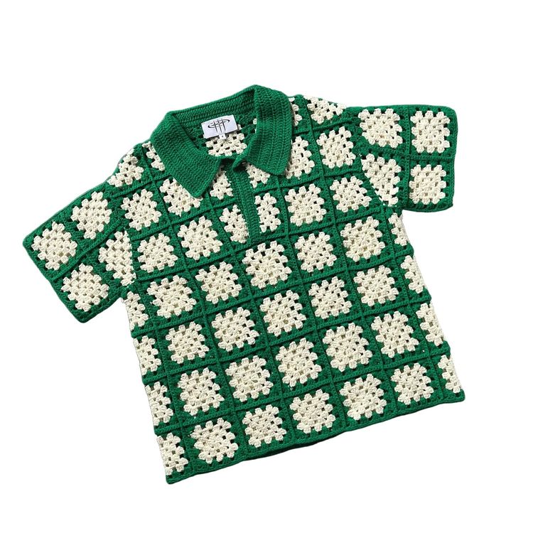 On My Way Crochet Polo Green obraz 1