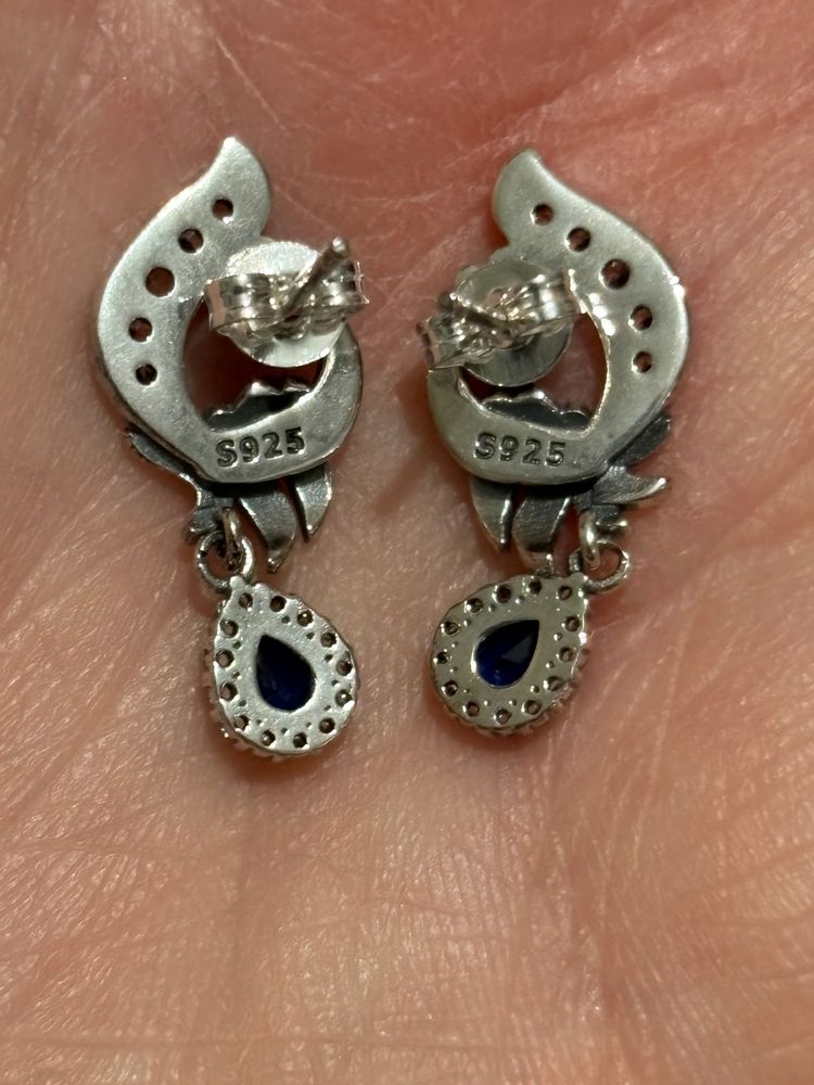 Sterling Silver Peacock Stud Earrings  image 6