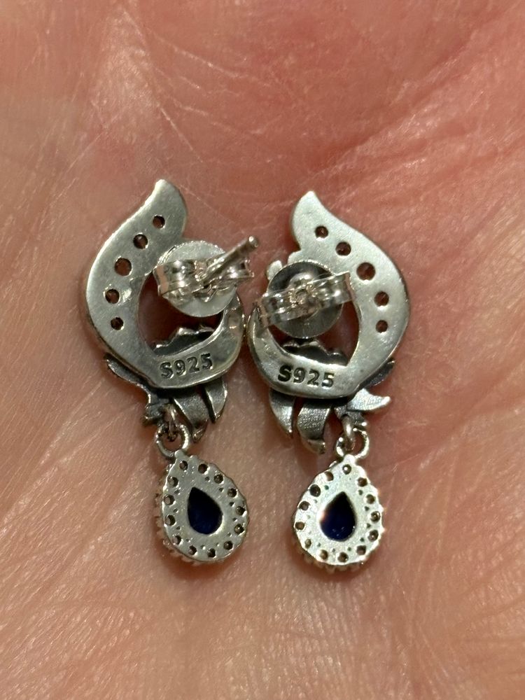 Sterling Silver Peacock Stud Earrings  image 7