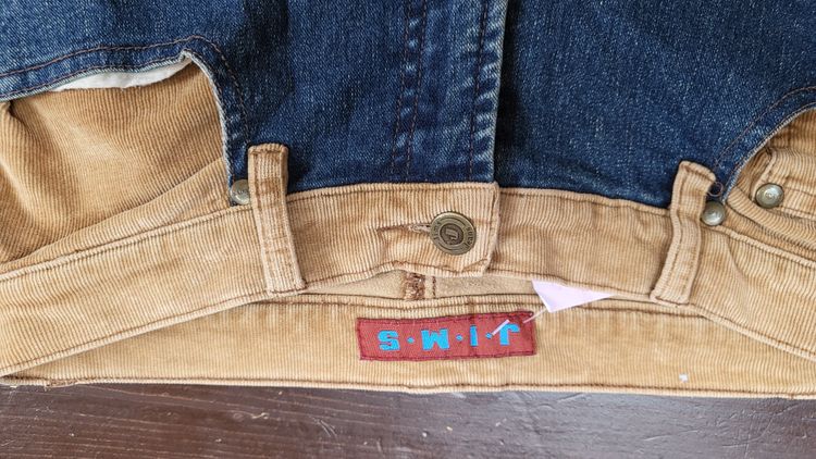 Patchwork Corduroy And Denim Pants image 5