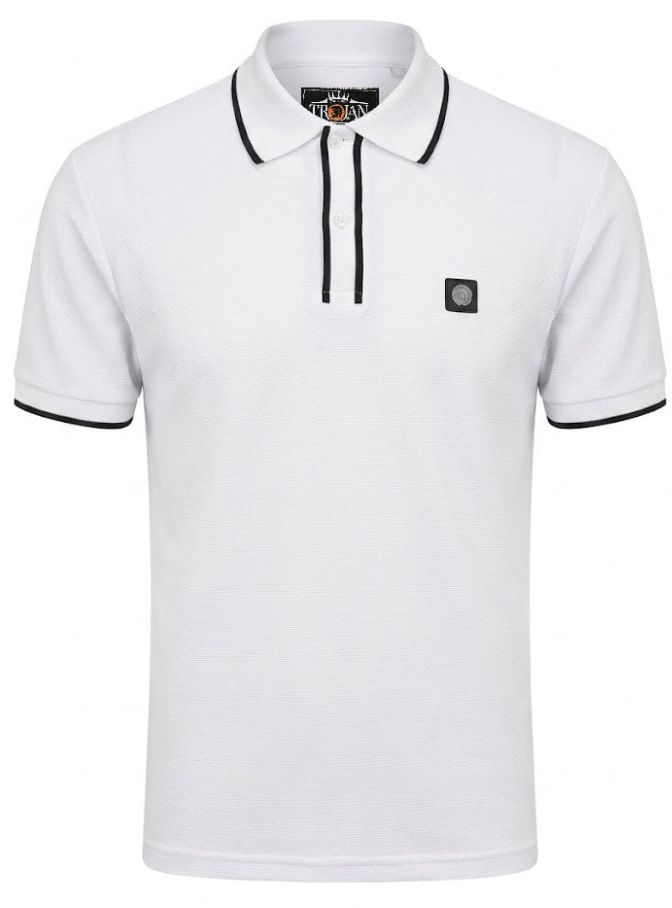 Trojan Mono Ottoman Rib Polo White image 1