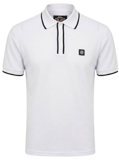 Trojan Mono Ottoman Rib Polo White
