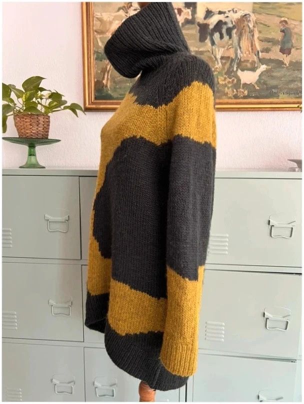 Cos 100% wool oversized turtleneck knit sweater 2