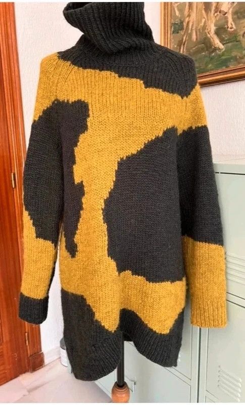 Cos 100% wool oversized turtleneck knit sweater 8