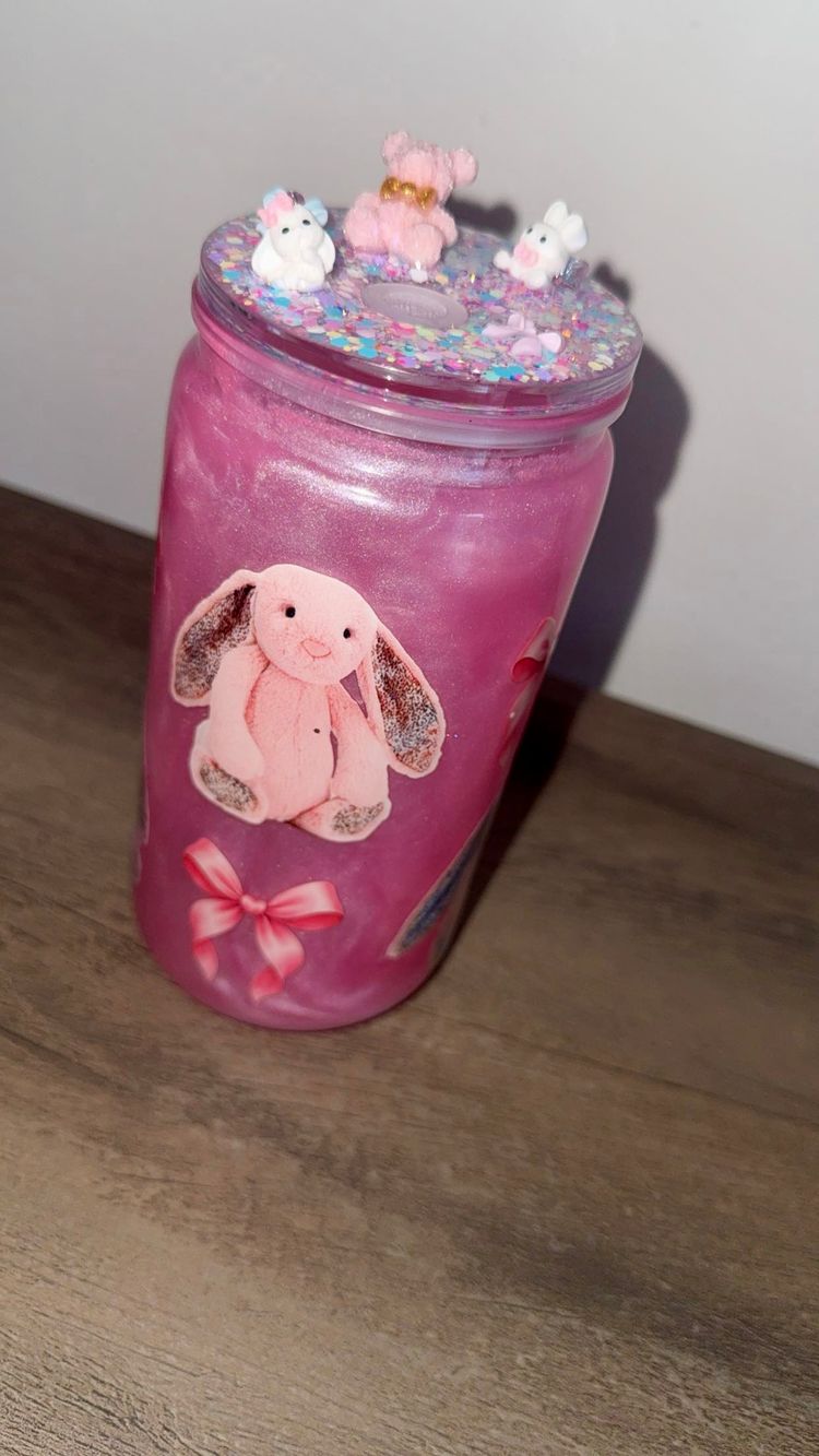 Pink Decorative Candle Jar