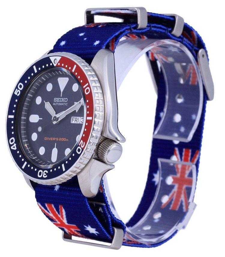 Seiko Automatic Divers Polyester SKX009K1-var-NATO30 200M Mens Watch 2