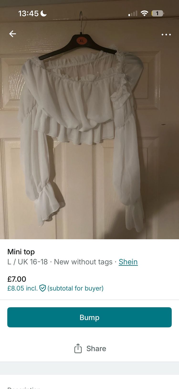 SHEIN White Mini Top product image