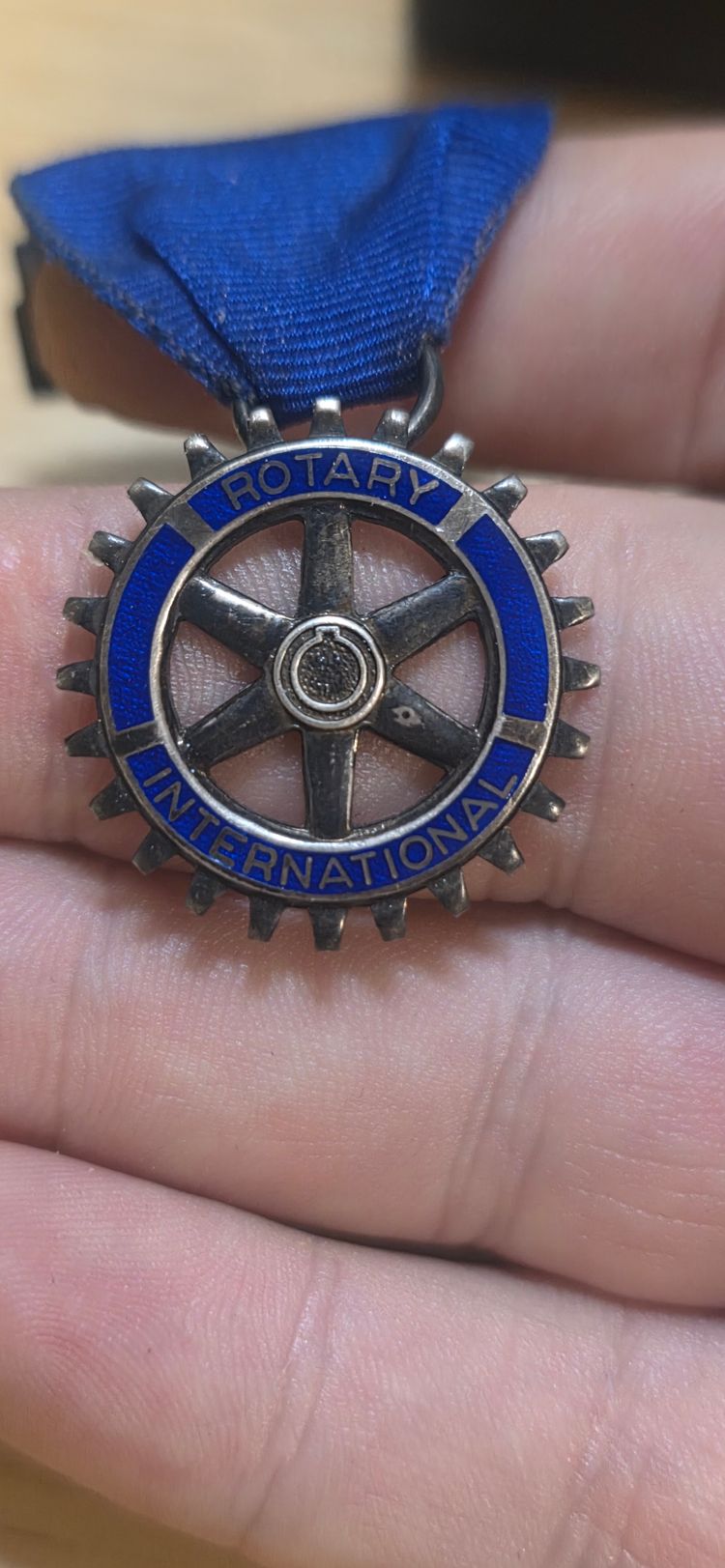 £30). 925  Sterling Silver fully hallmarked Rotary International Past President Medal image 5
